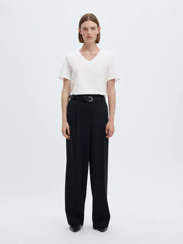 Selected Femme Essential V-neck White