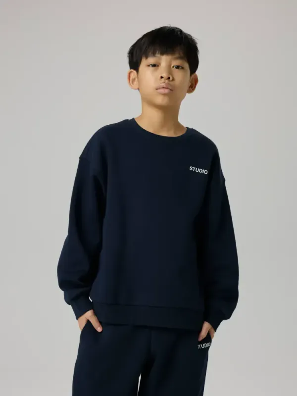 Name It Sweat Dark Sapphire / Bright White Print