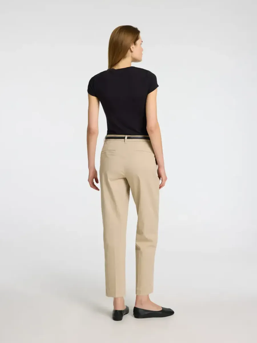 Selected Femme Vera Rita Cropped Pant Island Fossil