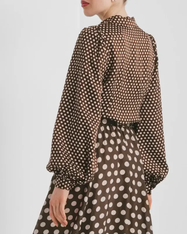 byTiMo Satin Shirt blush dots 