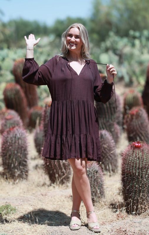 Nectar Everyday Mini Dress Mulberry 