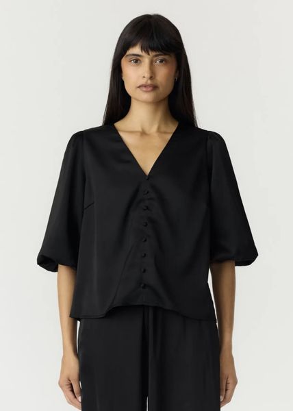Hovedbilde YAS Pella 2/4 V-Neck Topp Black 
