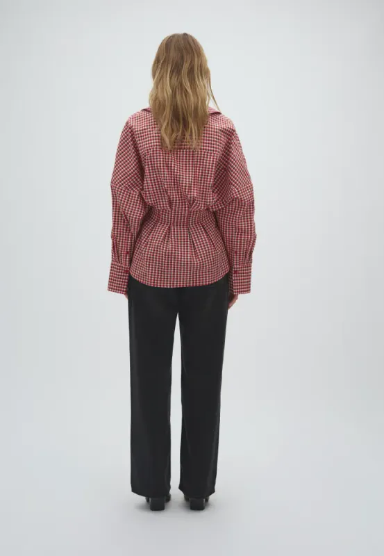 MbyM Isidor Chechi Shirt Red Aura Check