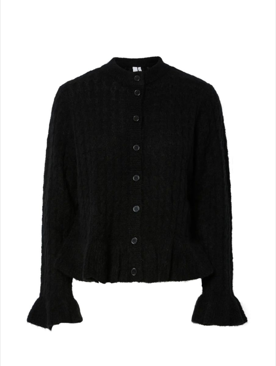 YAS Numa Knit Cardigan Black