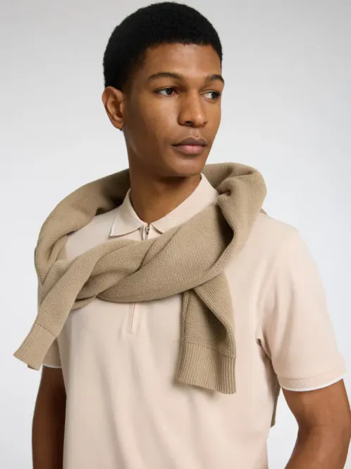 Hovedbilde Selected Homme FAVE Sport Zip Polo Oatmeal