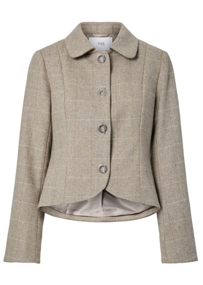 YAS Niva Wool Jacket Timber Wolf