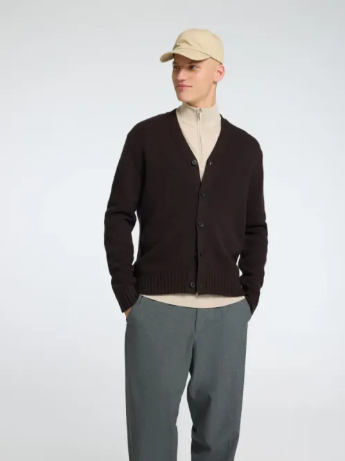 Hovedbilde SELECTED HOMME Tray Zip  Merino genser Outmeal Melange