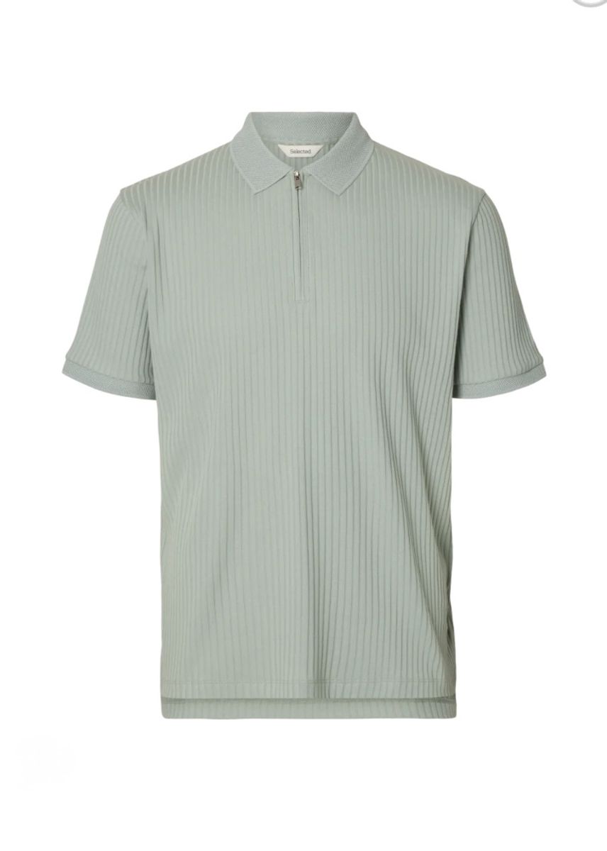 Selected Homme Fave Zip Aqua Grey 