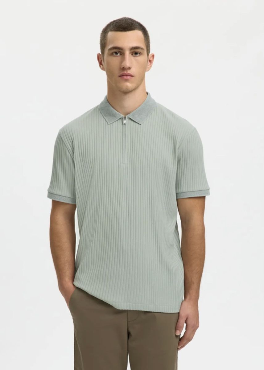 Selected Homme Fave Zip Aqua Grey 