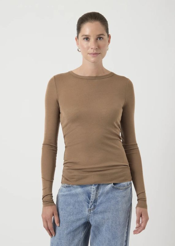 YAS Wool Topp Pine Bark