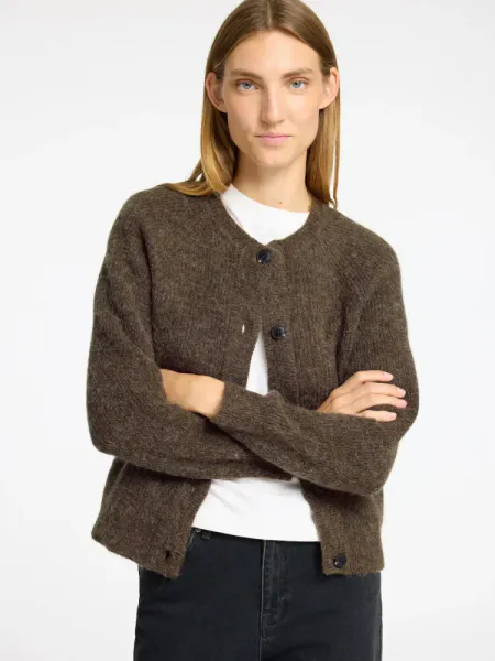 Hovedbilde Selected Femme Dachshund Melange Lulu Knit Short Cardigan