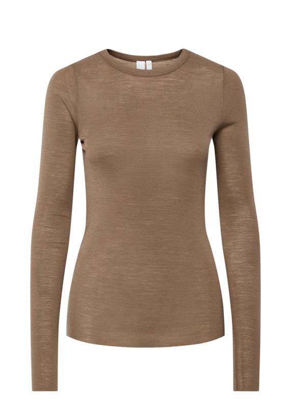 YAS Wool Topp Pine Bark