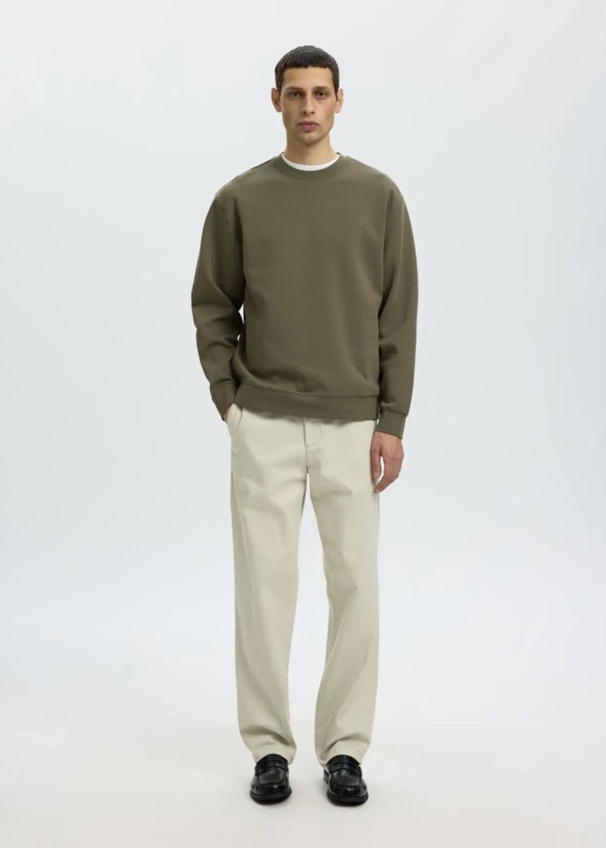 Selected Homme Tom Soft Crew Neck Sweat Kalamata