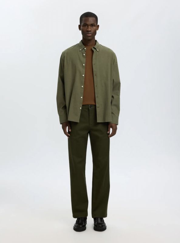 Selected Homme Cole Jay Melange Shirt Vetiver/Melange 