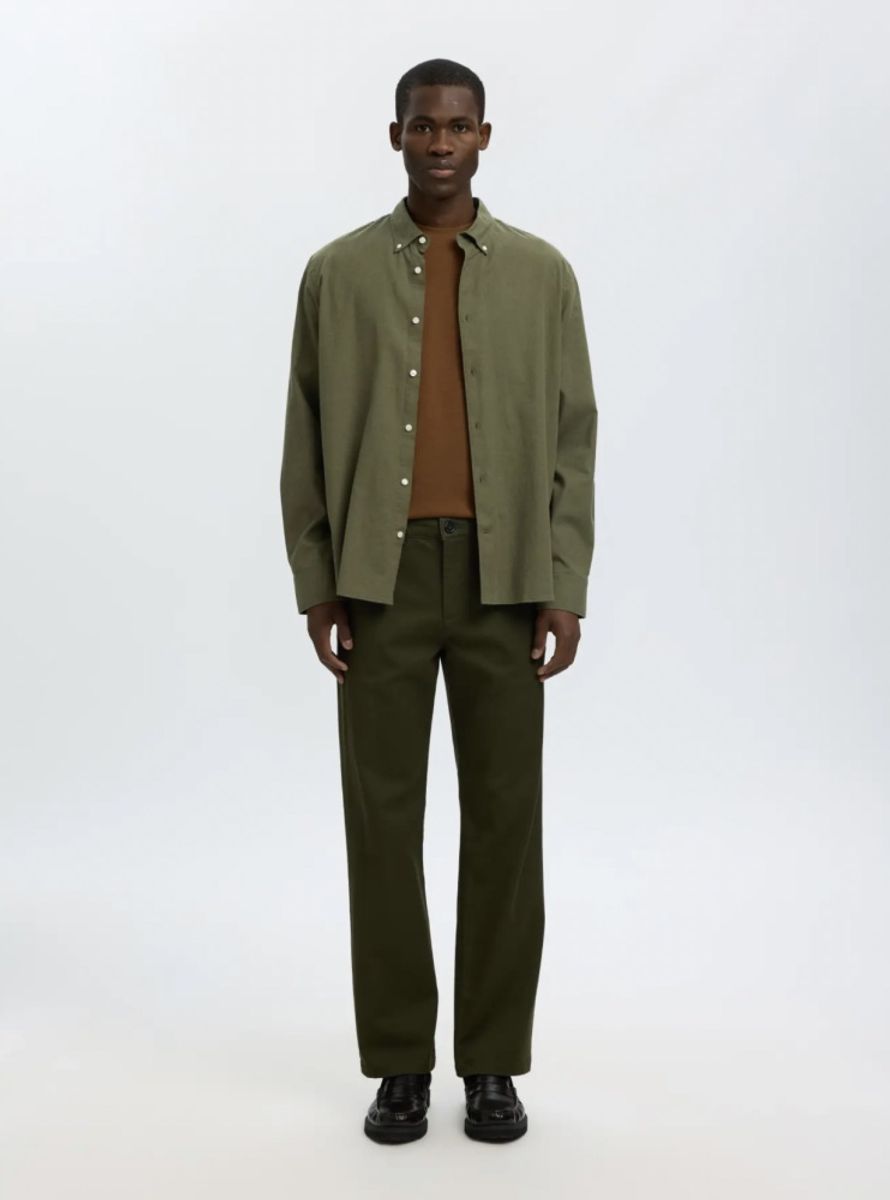 Selected Homme Cole Jay Melange Shirt Vetiver/Melange 