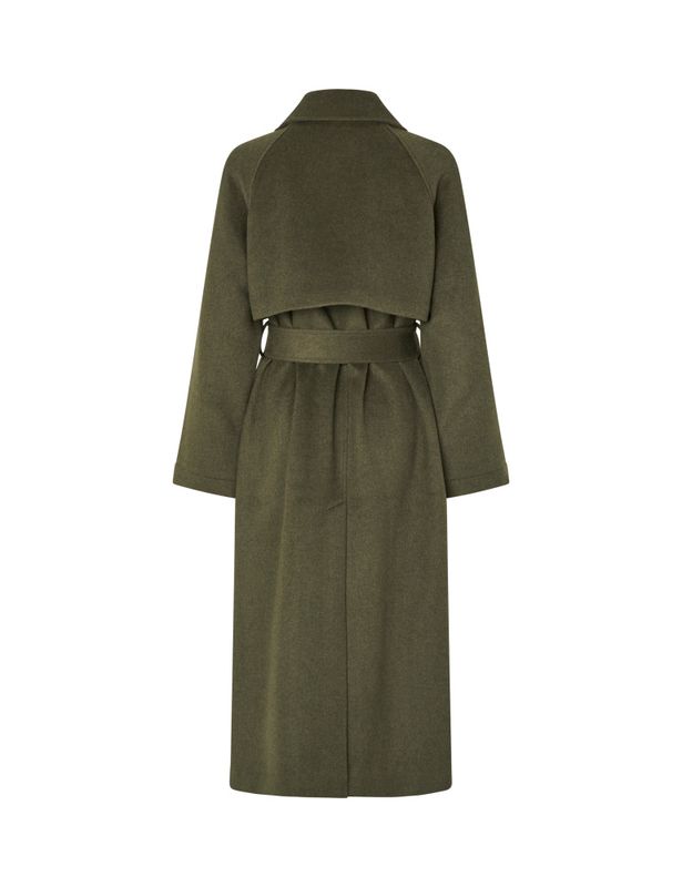 MbyM Odonna Coat Dusty Olive Melang Kåpe