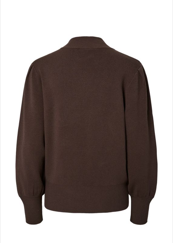 YAS Fonny Knit Pullover  Chocolate Brown 