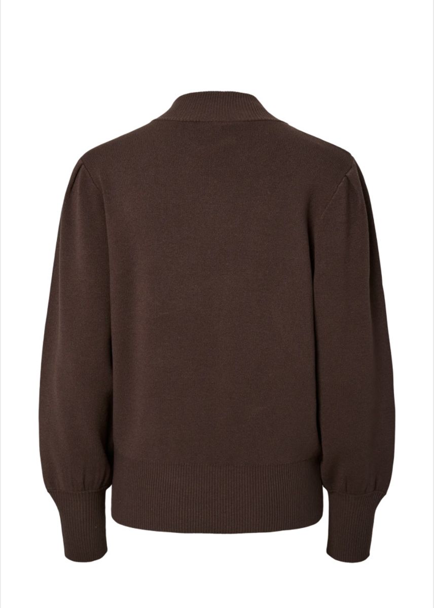 YAS Fonny Knit Pullover  Chocolate Brown 