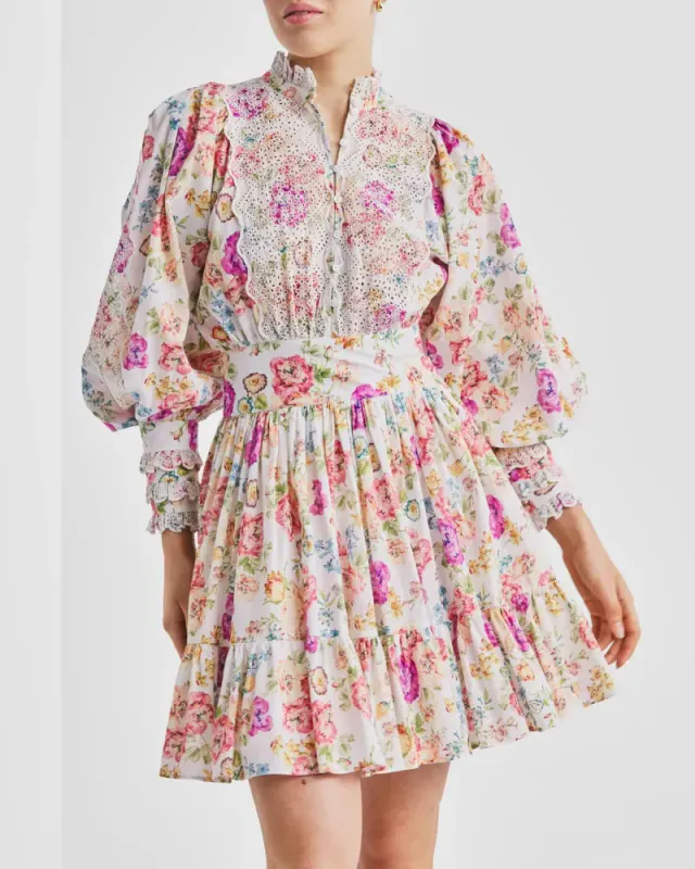 byTiMo Cotton Slub Mini Dress Flora