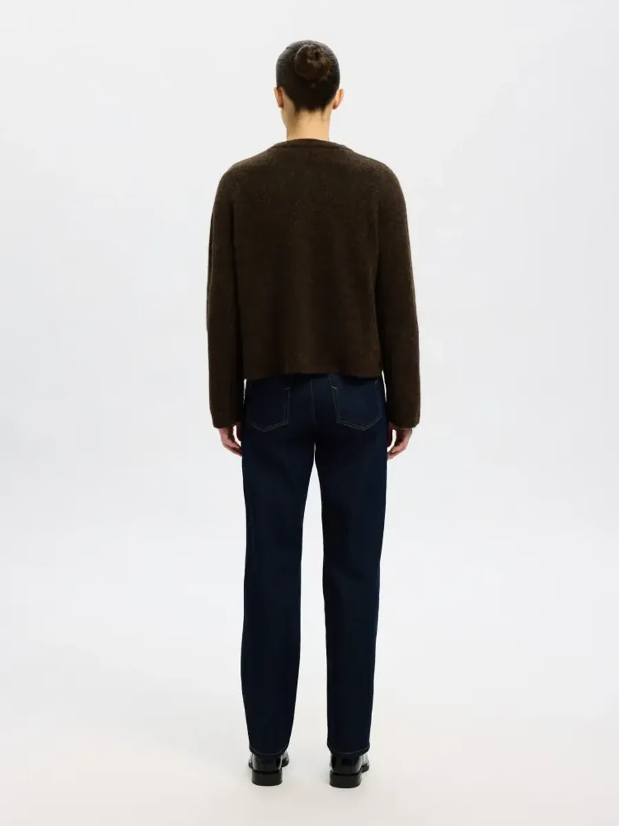 Selected Femme Lulu New Knit Cardigan Delicioso Melange