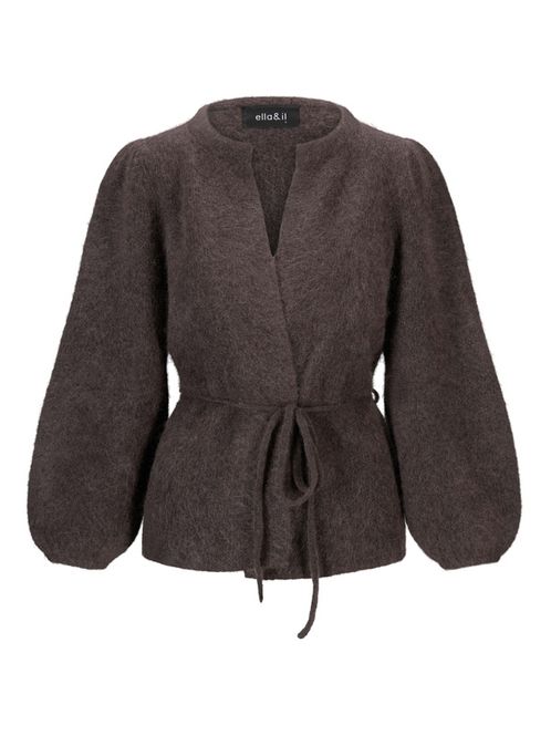 Hovedbilde Ella &Il  Fredrikke Chunky Cardigan Dark Brown