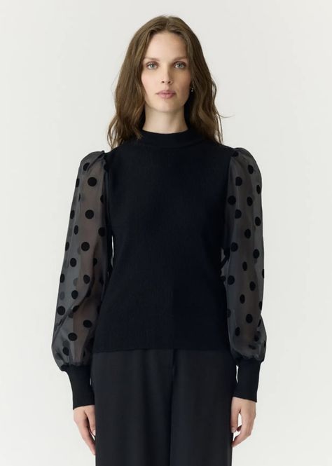 Hovedbilde YAS Dotme Pullover Black