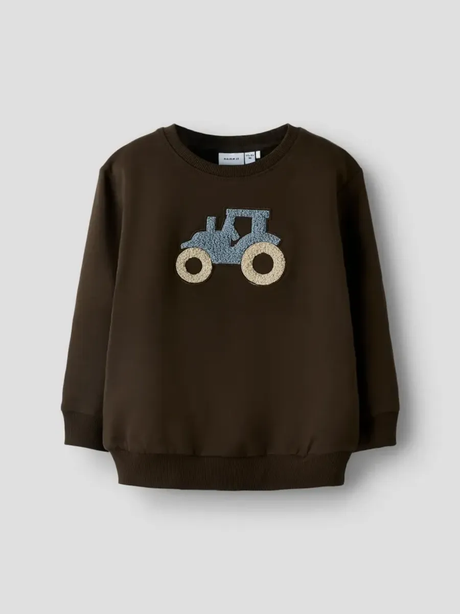 Name It Niam Sweat Brun med traktor