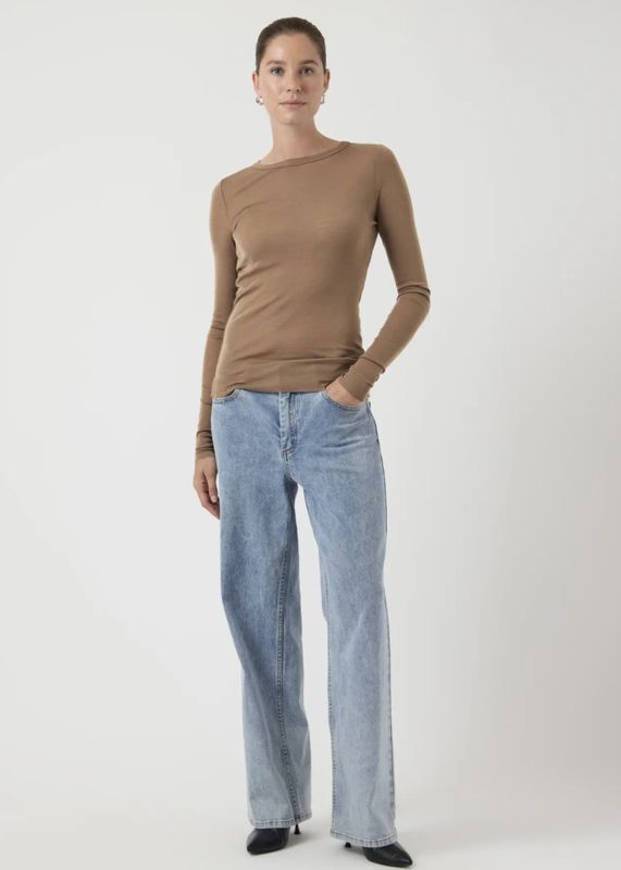 YAS Wool Topp Pine Bark