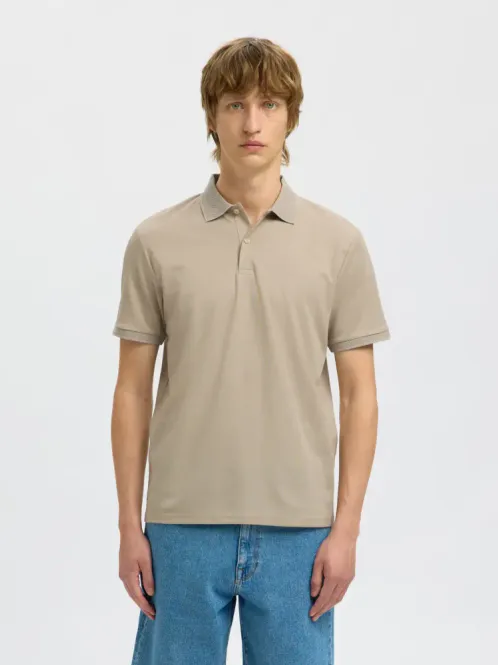Hovedbilde Selected Homme Fave  Button Polo  Oatmeal