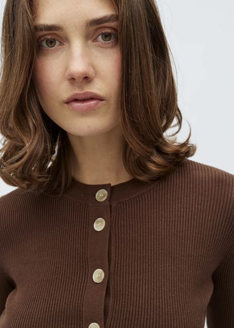 Hovedbilde MbyM Arietty Knit Cardigan Chocolate Brown