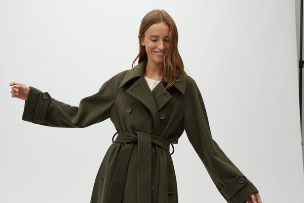 Hovedbilde MbyM Odonna Coat Dusty Olive Melang Kåpe