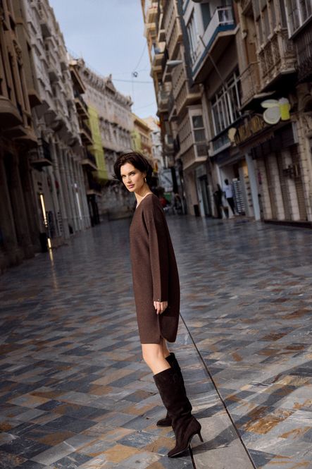 Hovedbilde Katrin Uri Lisa Knit Dress Chocolate