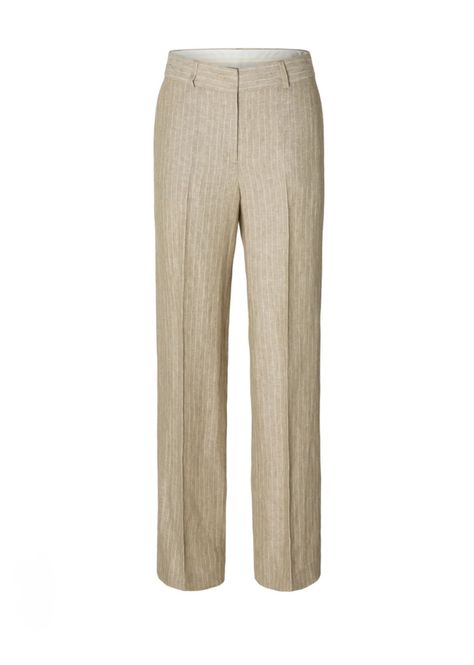 Hovedbilde Selected Femme  Wide Ida Linen Pant Weathered Teak ...