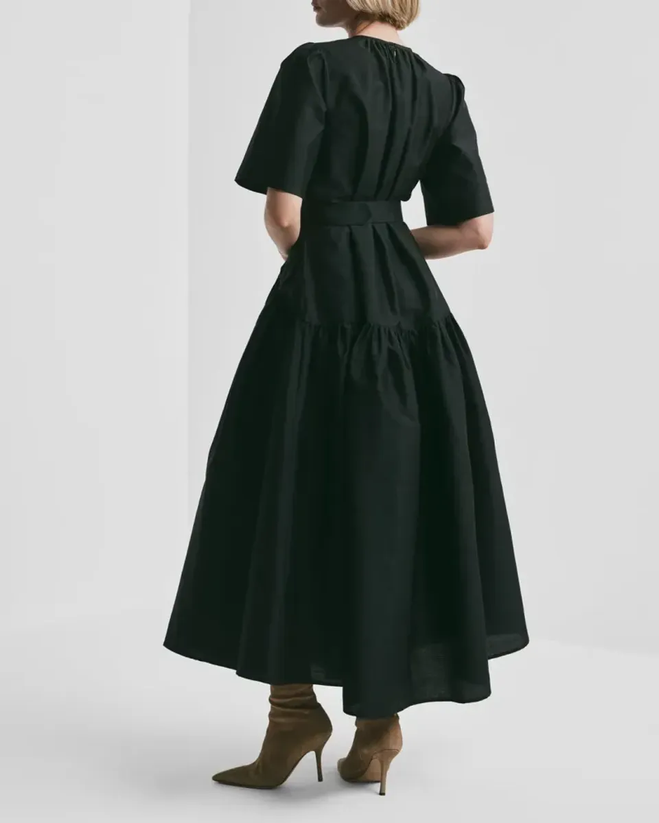 byTiMo Taffeta Belt Dress Black