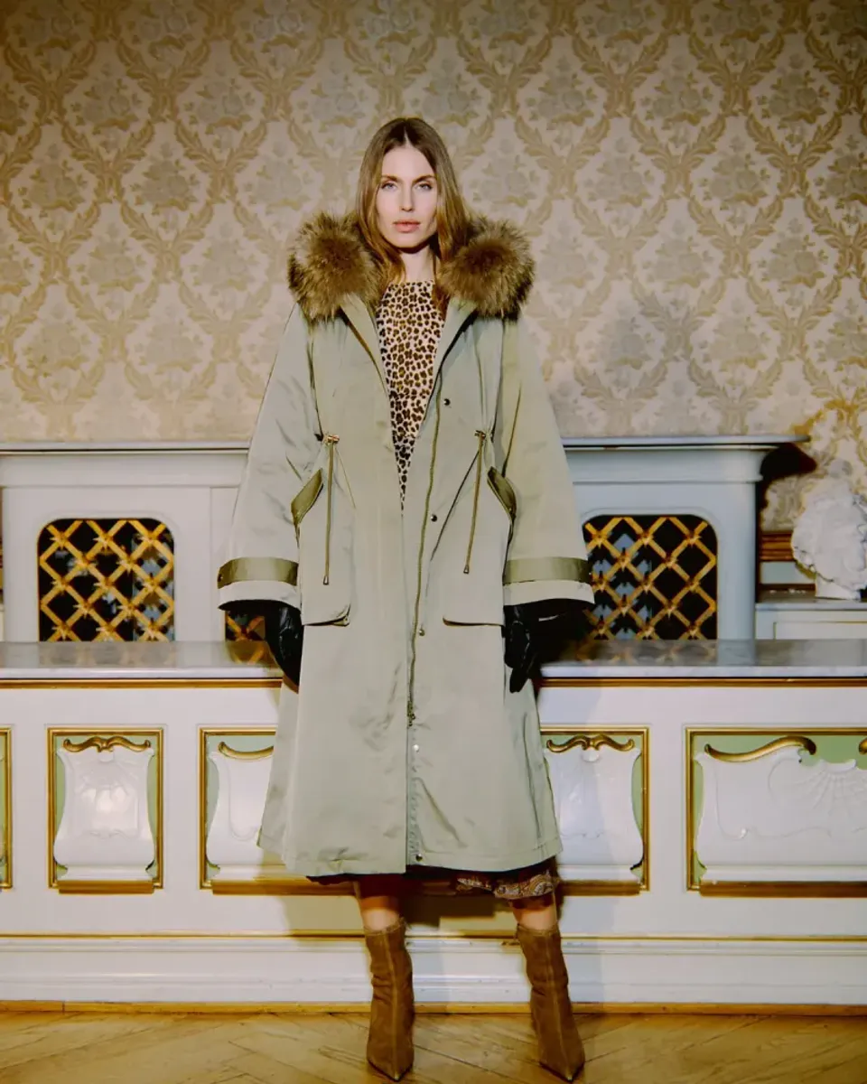 byTiMo Padded Maxi Parka Green