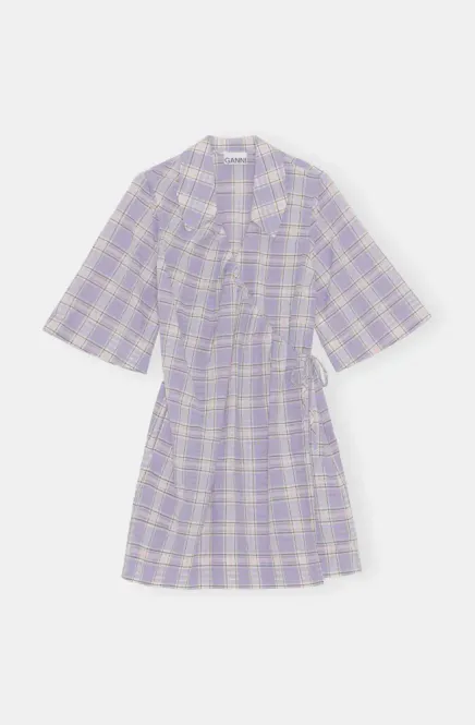 Hovedbilde GANNI dress check persian violet