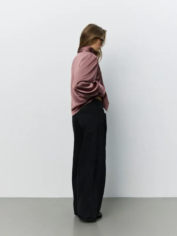 Sofie Schnoor Satin Shirt Dark Plum