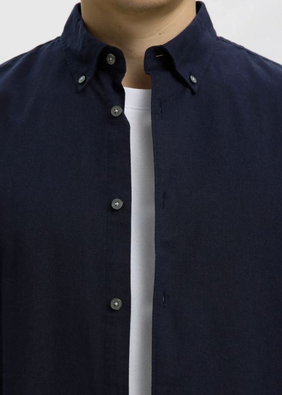 Selected Homme Cole Jay Melange Shirt Sky Captain Melange