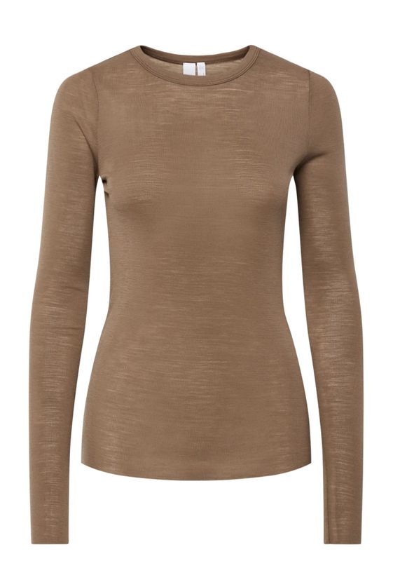 YAS Wool Topp Pine Bark