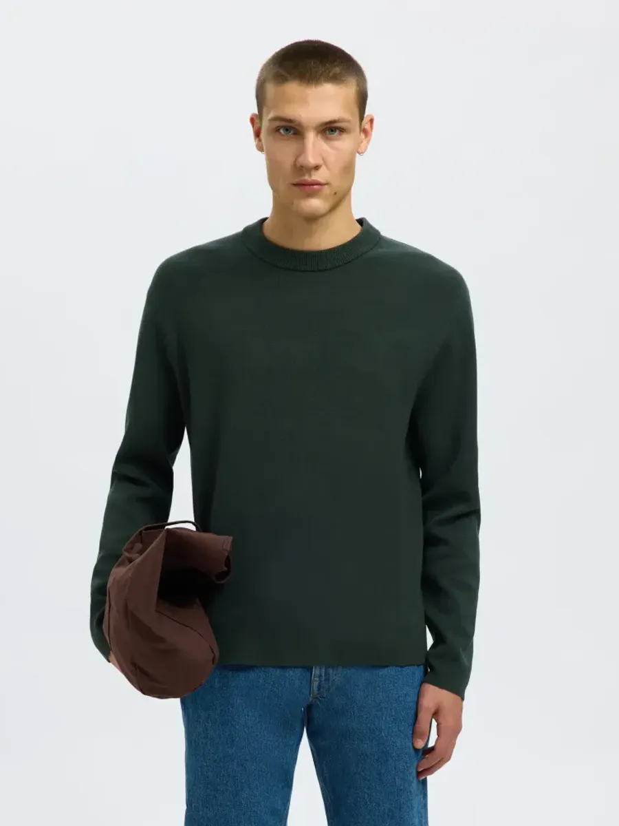 Selected Homme Teller Relaxed Crewneck Deep Forest