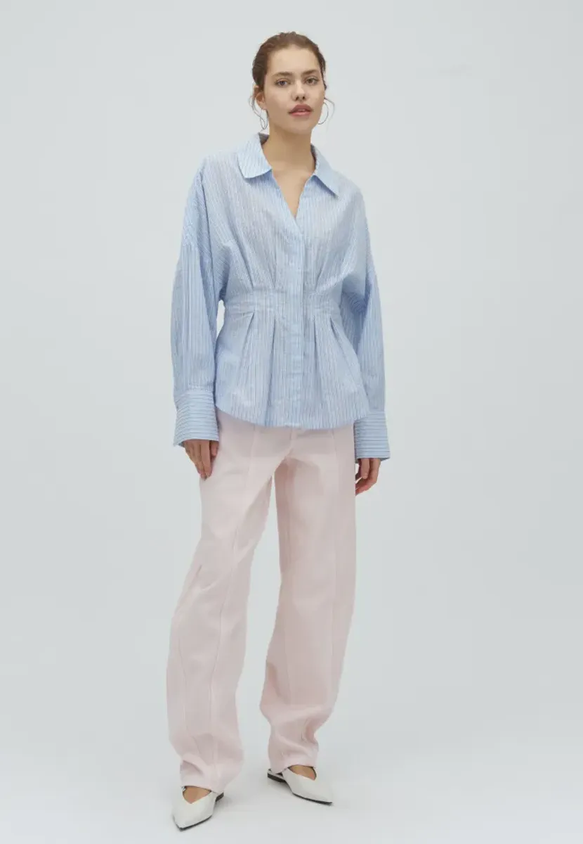 MbyM Isidor Shirt Light Blue White Stripe 
