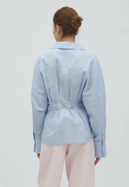 Hovedbilde MbyM Isidor Shirt Light Blue White Stripe 