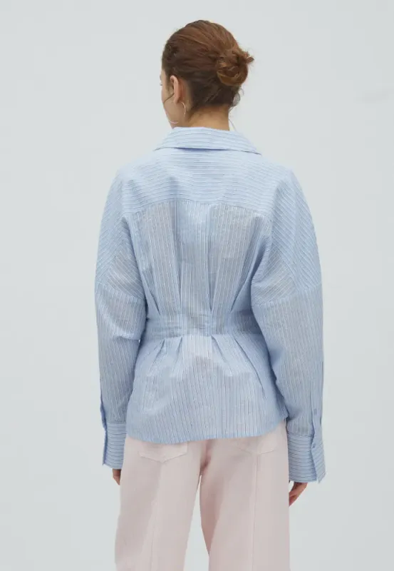 MbyM Isidor Shirt Light Blue White Stripe 