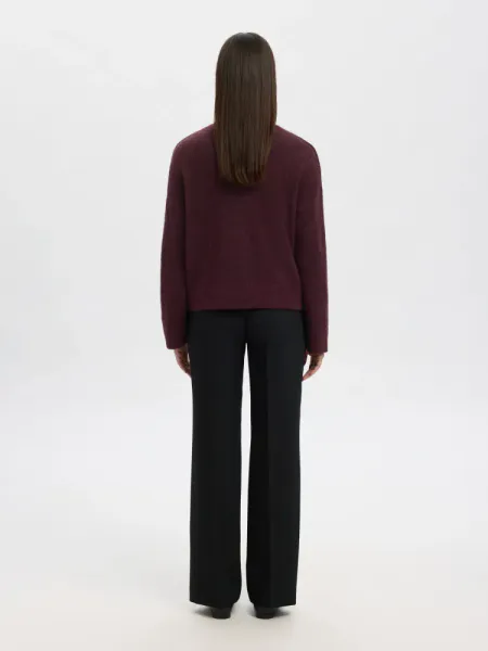 Hovedbilde Selected Femme SIA RAS ZIPPER CARDIGAN FIG MELANGE