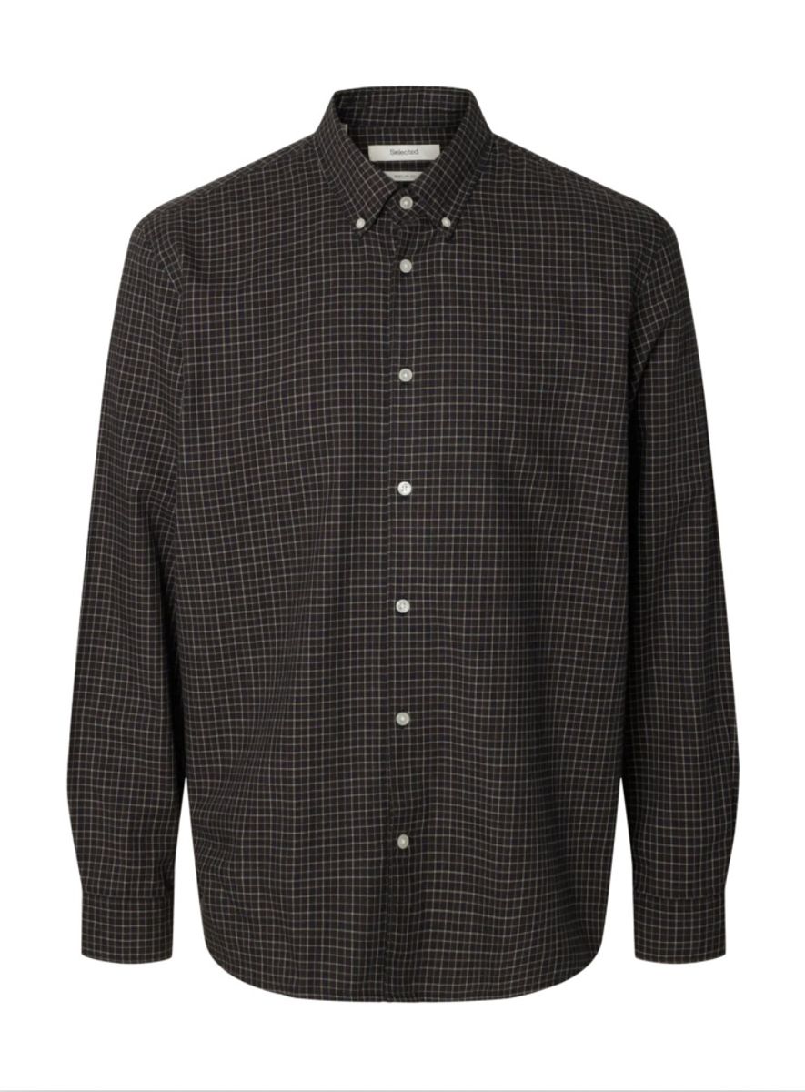Selected Homme Cole Jay Melange Shirt Dark Sapphire Multo