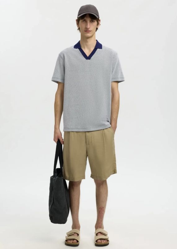 Selected Homme Kai Polo Ocean Cavern Stripe