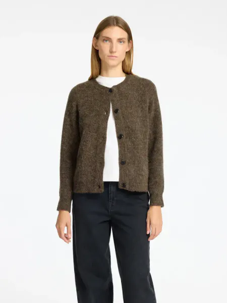 Hovedbilde Selected Femme Dachshund Melange Lulu Knit Short Cardigan