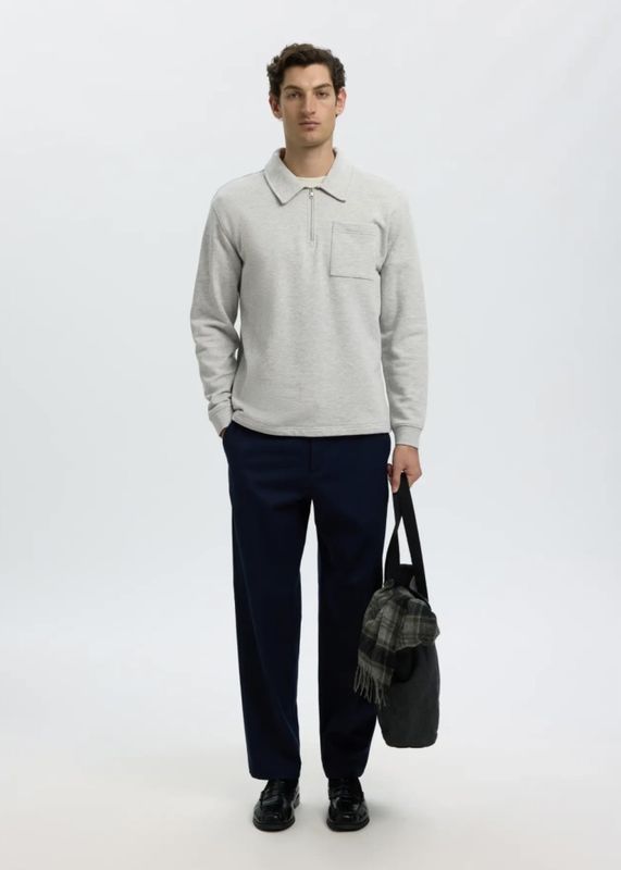 Selected Homme Scott LS HALF ZIP SWEAT Navy Blazer 