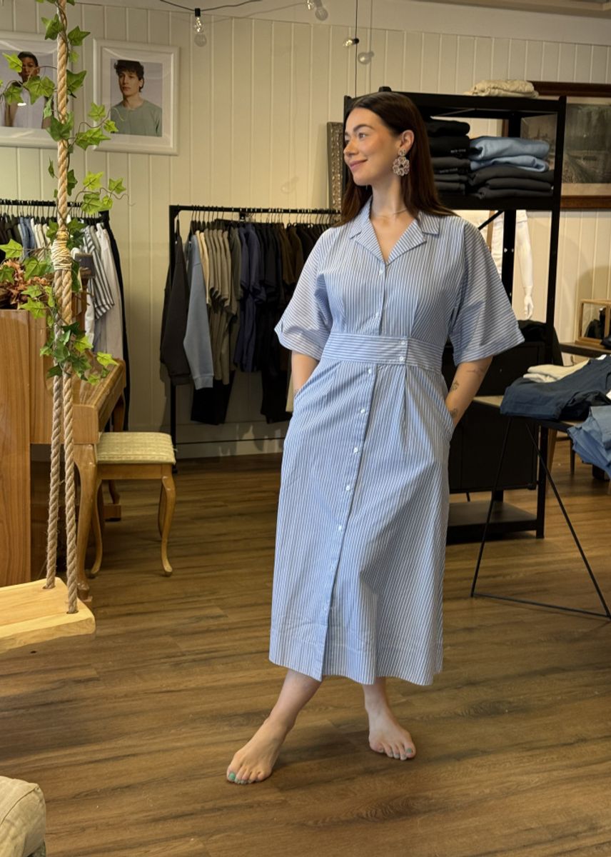 YAS Astor Midi Dress Clear Blue Sky 