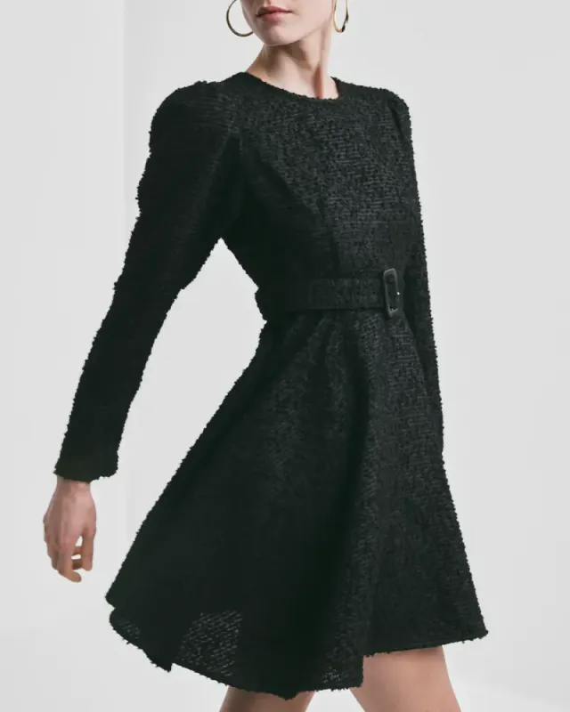 byTiMo Bouclé Belt Dress Sort